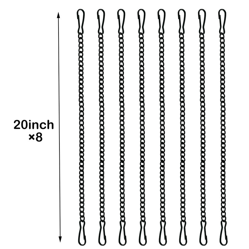 8 Pcs 20 Inch Stained Glass Window Hanging Chain -