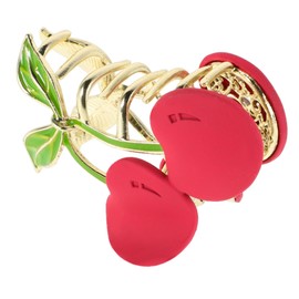 Outanaya Cute Cherry Hair Clips for Women Fruit Claw Clip for High Ponytails Stylish Hair Accessories for Durable Non Deformable Material Charming Fruity Design for Everyday Wear