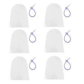 6Pack Clear Figure Display Bag for Fashion Doll, 17cm Dolls Storage Bag, Portable Carrying Case with Keychain