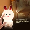 Cute Night Light Tap Control 5 Modes Rechargeable Rabbit Shape
