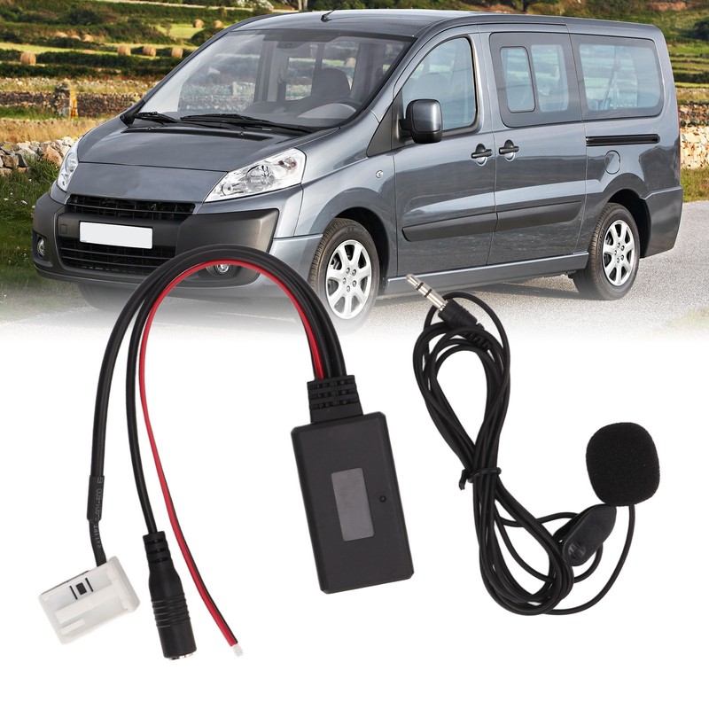 12 Pin AUX Adapter Hands Free Microphone Kit Wireless Bluetooth