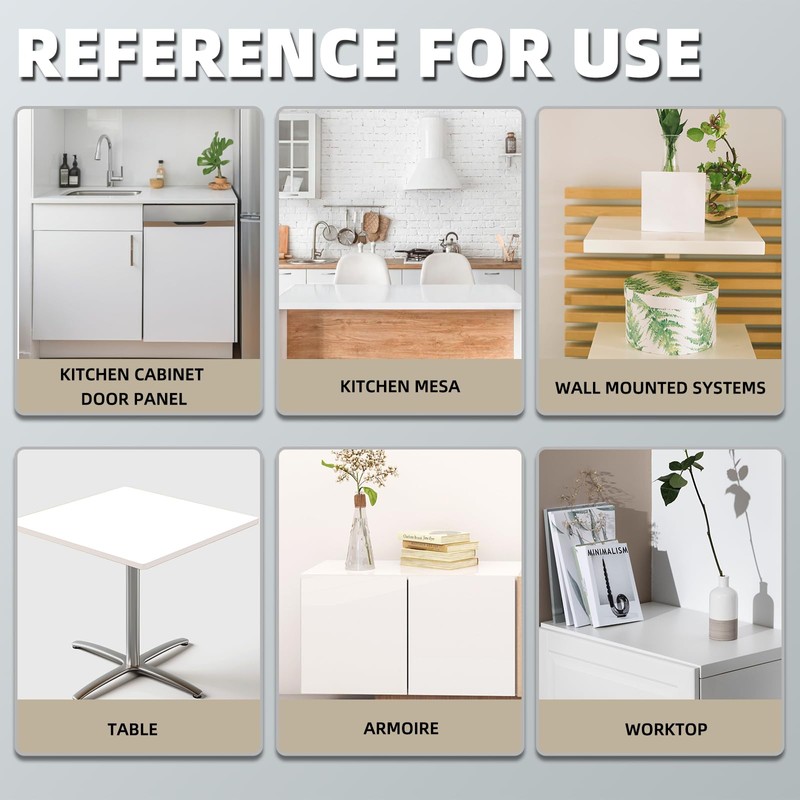 ZYJT White Wood Veneer, Luxury Design 24" x 48" Non