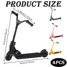 YREYBN 4Pcs Finger Scooter, Finger Skateboards, Tech Deck Scooter, Educational Fingertip Fun For Kids, Enhances Coordination, Hands-On Ability