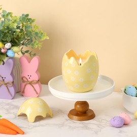 Easter Eggs Candle, Lemon Scented Candle, Easter Decorations, Easter Gifts for Women,Yellow,8.5oz