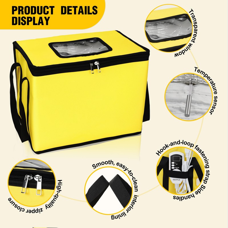 GEOYLE 30L Dough Proofer, Folding Bread Proofing with 33-122℉ Temperature