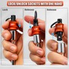 Saipe 5pcs Socket Holder Key Chain, 3/8" Drive Socket Organizer