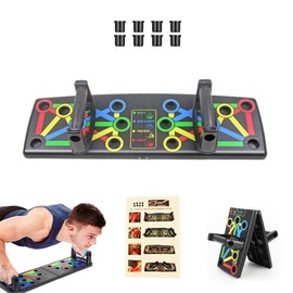 Multifunctional Flexion Board 14-in-1 Push-Up Rack Board Foldable with Handles for Muscle Training, Home Training