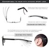 Missfive 2 Pack +1.5 Reading Glasses Blue Light Blocking, Flexible