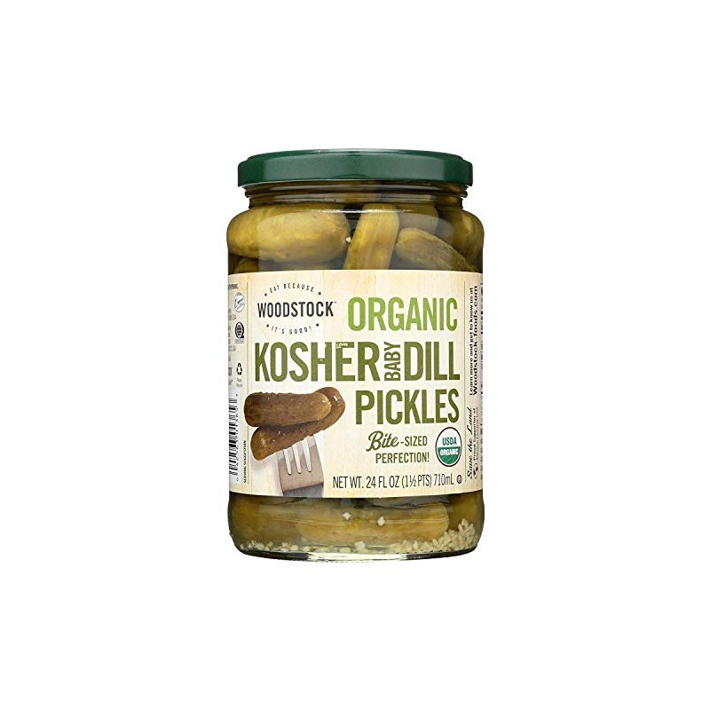 Woodstock Farms Organic Baby Kosher Dill Pickles ( 6x24 OZ)