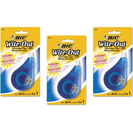 Bic Wotapp11-Whi Wite-Out? Mini Correction Tape (Pack of 3) by BIC