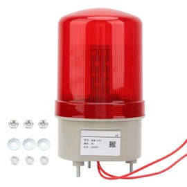 220 VAC Rotating Flashing Light Red LED Warning Light Industrial Signal Warning Lamp 97 mm Diameter