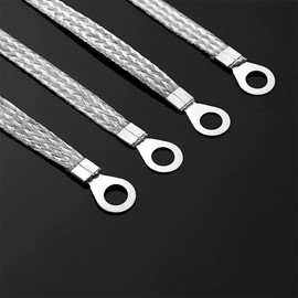 CGEAMDY Pack of 5 Motor Ground Tape, Universal Automotive High Performance Motor Braided Copper Ground Tape, Used for Grounding Cable Trays and Distribution Boxes