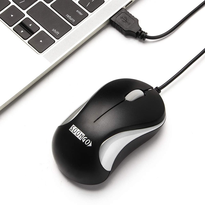Computer Mini USB Wired Optical Mouse Portable for Laptop, Notebook,