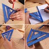 WORKPRO 7'' Aluminum Speed Square, Set Square 180mm, Carpenters Square,