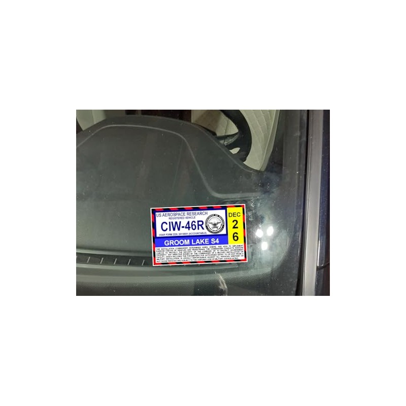 2026 Groom Lake AFB Area S4 Parking Decal (Area 51)