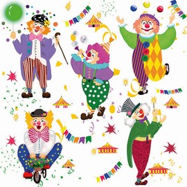 20 Napkins Dancing Clowns | Carnival | Fancy Dress | Table Decoration | Decoupage | Decoupage | Decoupage | Decoupage | Decoupage | 33