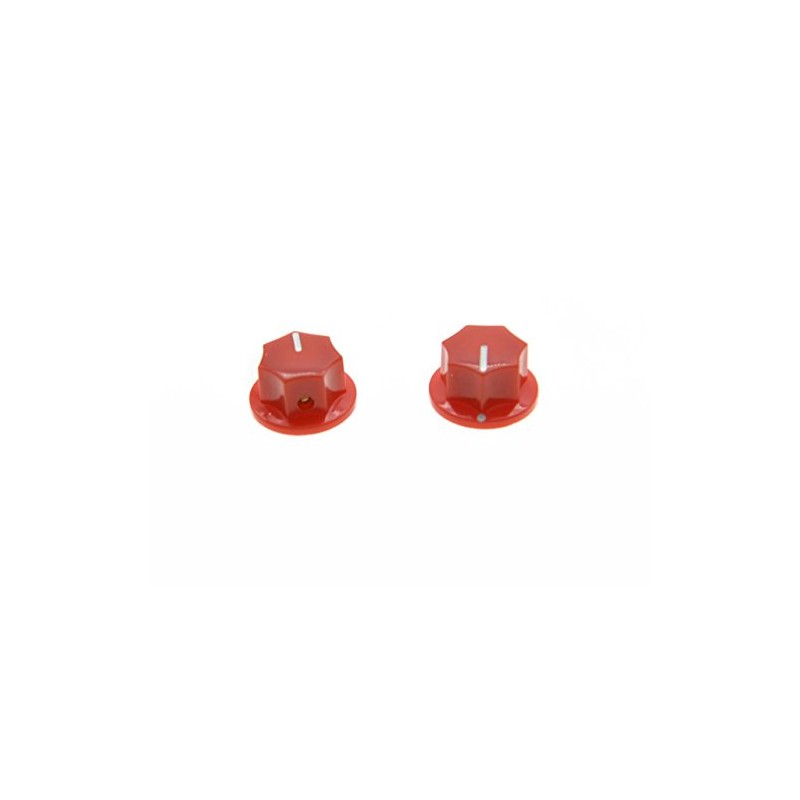 KAISH 10pcs Red Mini MXR Style Skirted AMP Knob Brass