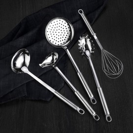 RJ Legend Kitchen Utensil Stainless Steel Cooking Utensils Set (9 Pieces)