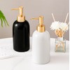 1 Pcs 390ml 13oz Upscale Ceramics Soap Dispenser with Golden