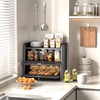 TQQDCI Bread Box for Kitchen Countertop, Double Layer Wooden Breadbox,