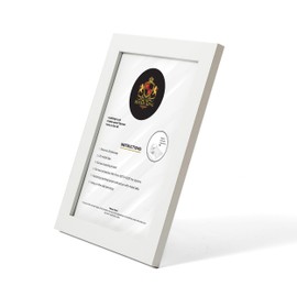 RK RETAIL KING Modern Wooden Effect Photo Frames | Home Decor Picture frames | Tabletop & Wallhanging Poster Frames | Safe Perpex Front & Wall Mounting Frames (White, A6-105 * 148mm)