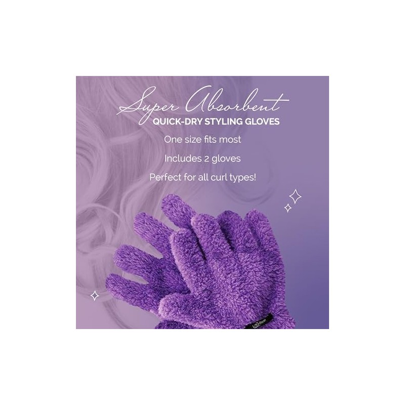 Curl Keeper Guantes de peinado de secado rápido para cabello