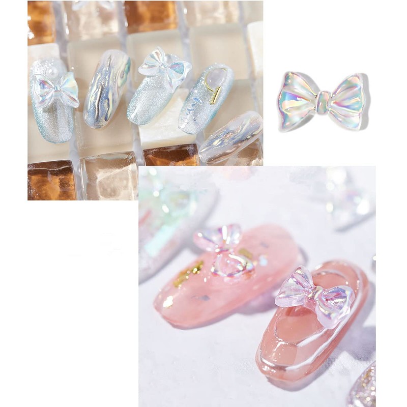 Nail Parts, Butterfly, 3D, 3D, Aurora, Set of 60, Nail