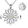 JBAERD Daisy Fidget Necklace Sterling Silver Fidget Pendant Necklace Spinning