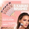 Kabuki Makeup Brush Set - Foundation Powder Blush Concealer Contour