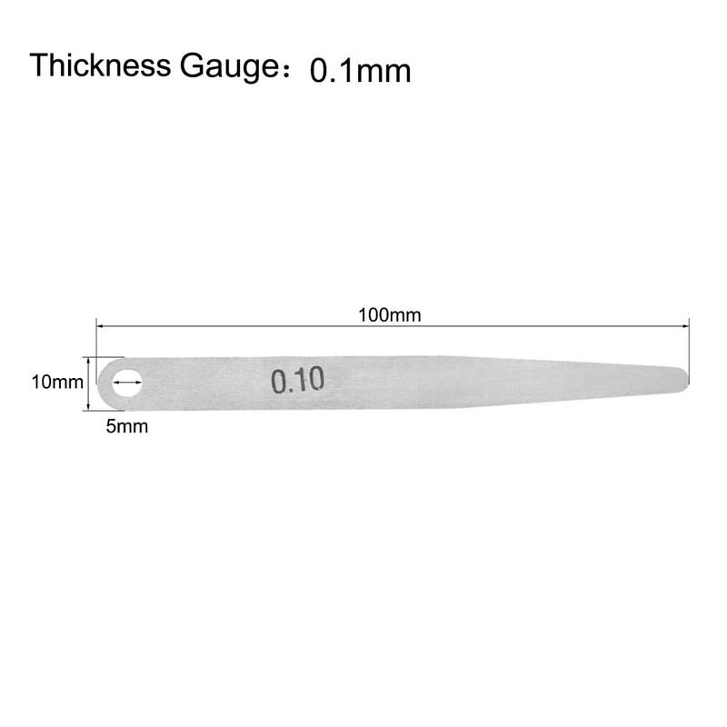 sourcing map Metric Thickness Feeler Gauge 0.1mm Stainless Steel Measuring