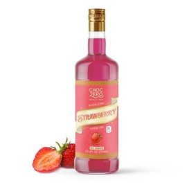 ChocZero Flavoring Syrup, Strawberry Flavor, Sugar Free Syrup for Drinks, Keto Friendly, 25.4 Fluid Ounces