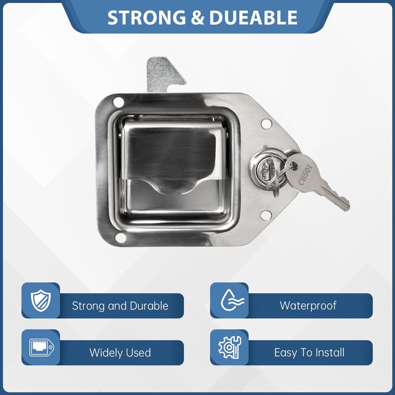 higehio Truck Tool Box Lock Replacement, Stainless Steel Tool Box