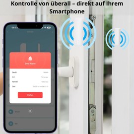 Sone Smart One Door Sensor Alarm, Window Sensor Wireless. Alarm in Real Time. WiFi Smart Life/Tuya App Compatible with Alexa/Google Home