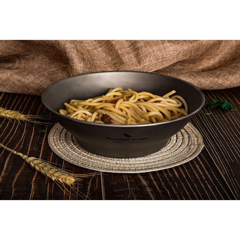 Boundless Voyage Ultralight Titanium Dish with Carry Bag Outdoor Camping