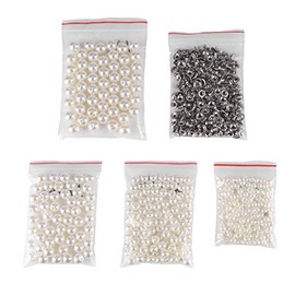 Oumefar 6 Mm 8 Mm 10 Mm Perlas Perlas Perlas Remaches Remaches Redondos Tachuelas Botón Mezcla Tamaños Remaches Bolso de Artesanía de Cuero Jeans Decoración(6mm)