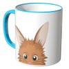 WANDKINGS® Cup, Cartoon Cute Bunny with Pointed Ears - Blue
