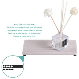 NiuYichee 2 PCS Water Absorbent Diatomite Coasters Rectangle(8.27"x3.94"), Grooved Design, Water Absorbing Stone Used for Hand Soaps & Plants & toiletries in The Modern Home