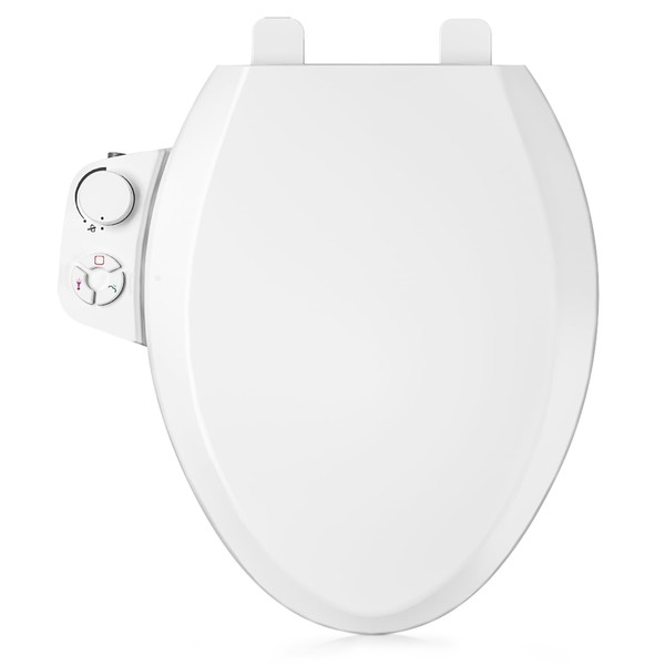 ZMJH S001-B1 Bidet Toilet Seat Non-Electric, Fits Elongated Toilets, Dual
