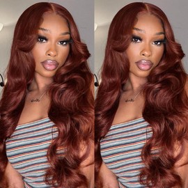 UNICE Reddish Brown Body Wave Human Hair Weave 1 Bundle 22 inch Brazilian Remy Human Hair Sew In Extensions 33b Color Soft and Keep Waves after Multiple Washes