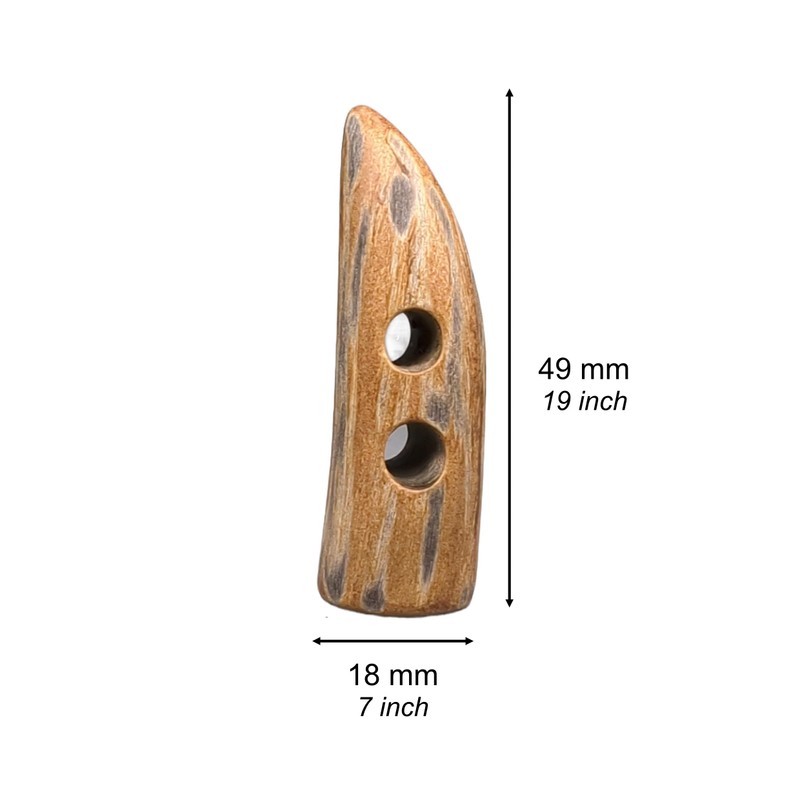 BOTIBOTON - 2 Toggle Buttons Made of Real Natural Horn