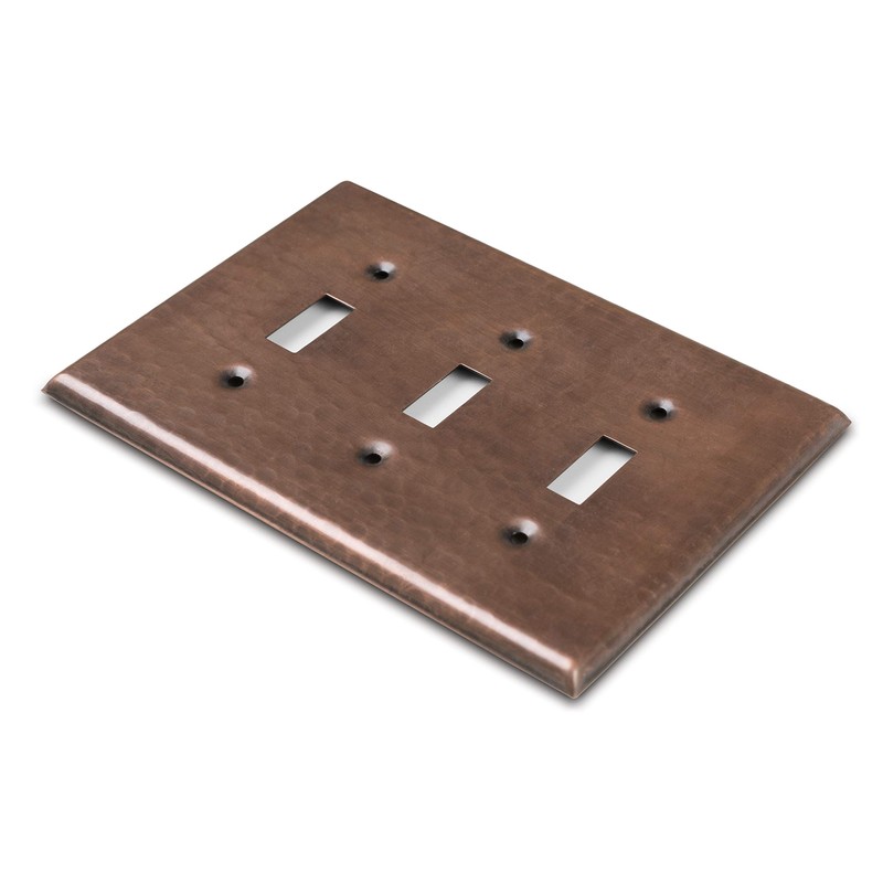 Monarch Abode 17009 Triple Switch Hand Hammered Toggle Decorative Wall