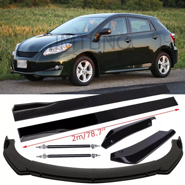 JMTBNO For Toyota Matrix Front Bumper Spoiler Splitter /Side Skirt