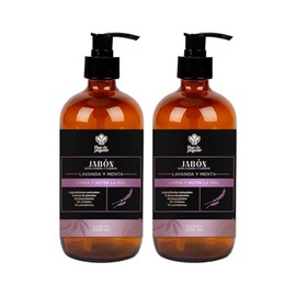 FLOR DE JAGUAR | Pack 2 Pzas Jabón Líquido Corporal 500 gr | 2 pzas | 500 g | Con Lavanda, Menta | Jabón líquido corporal