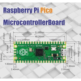 A-DIGISHUO Raspberry Pi Pico and Pico W Microcontroller Board | RP2040 Chip | Dual Core ARM Cortex M0+Processor with Interface, Flexible Digital Interface