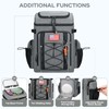 Maelstrom 36L Large Capacity Insulated Cooler Backpack, Grey, 21" x