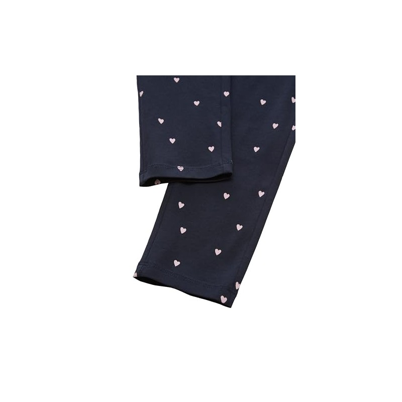 TOM TAILOR Girls' Leggings, 35132 - Dark Blue Pink Heart