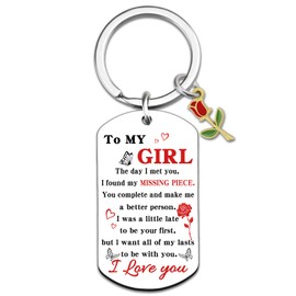 XzmaaoX Romantic Gifts For Girlfriend Her Valentines Day Gifts For Her Wife Anniversary Birthday I Love You Keychain Gifts For Her Gf Anniversary Valentines Day Gifts