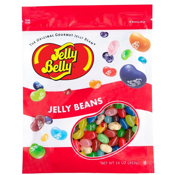 Jelly Belly Kids Mix 20 Flavors Jelly Beans - 1 Pound (16 Ounces) Resealable Bag - Genuine, Official, Straight from the Source