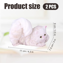 Gosknor 2 Pcs Soft Cat Squeeze Toys, TPR Material Cute Squeeze Cat Toys Funny Party Favors for Kid Adult Stress Releasing and Calming Down