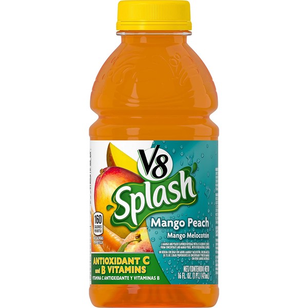 V8 Splash Mango Peach, 16 oz. Bottle (Pack of 12)